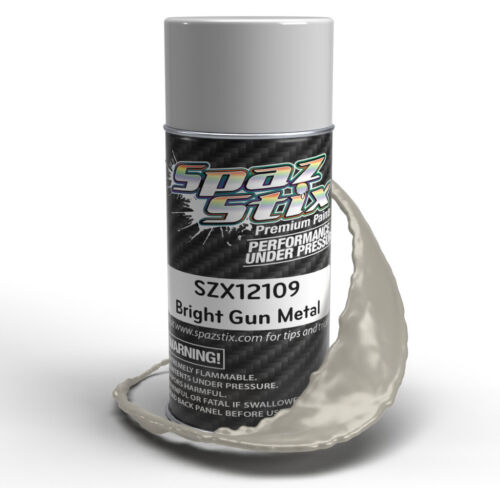 Spaz Stix Bright Gun Metal Aerosol Spray Paint 3.5oz -  - HRP Distributing, Inc.